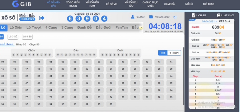 Xổ số Gi8, một thế mạnh Gi8