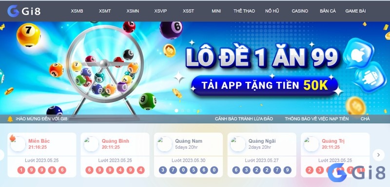 Hình ảnh giao diện của trang danh de online Gi88